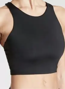 Athleta Conscious Crop Bikini Top‎ Black Padded Racerback Workout XXS Activewear