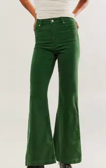 ROLLA’S East Coast High Rise Flare Green Corduroy Pants Size 26