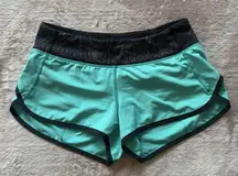 Lululemon Women's‎ Run Speed Short Green Running Lined Hotty Hot Pocket Sz 4