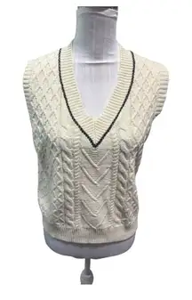 SHEIN Cream Sweater Vest Size 4