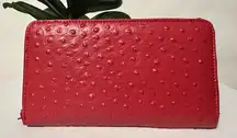Red Textured Women's Wallet