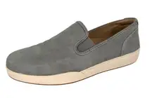 ABEO Ayla Encore Slip-On Gray Leather Casual Shoes Neutral Support Comfort Size