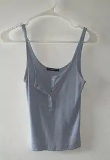 Brandy Melville Light Blue Button Up Tank