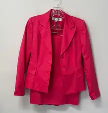 Tahari ASL Pink Tailored Blazer And Pencil Skirt Set 2P Barbiecore Mean Girls
