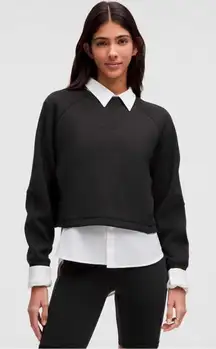 Lululemon Smooth Spacer Cropped Pullover Graphic Black Size 14