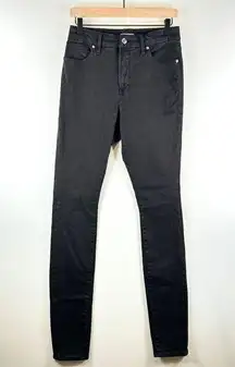 Good American Women Jeans Black Denim Skinny Mid Rise Dark Wash Casual Size 8/29