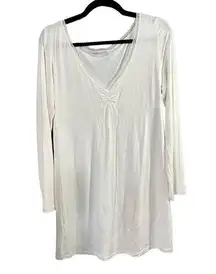 La Perla Studio Nightgown 2 Off White Long Sleeve Lace Trim