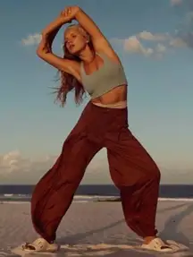 New Free People Movement Find Your Flow Pants Balloon Leg Harem Joggers Size XS