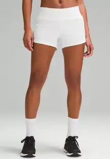 White  Speed Up Low-Rise Shorts 4”