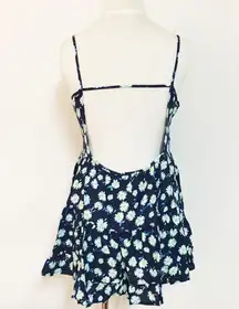 Floral Open Back Tiered Tank Top