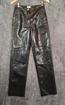 Wilfred the Melina high rise vegan leather straight leg pants women's size 2