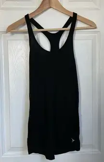 Old Navy ribbed black workout exercise tank top womens size m