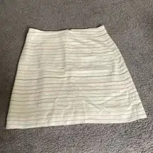 Loft linen blend striped mini skirt