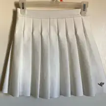 🌞Kroche’ Fait Avec Amour White Pleated Mini Skort