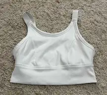 offline by aerie white ribbed sport bra size medium