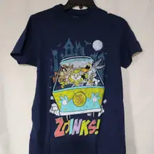 Looney tunes Zoinks!! shirt men's small Faded