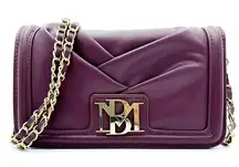 Badgley Mischka Vegan Leather Pleated Crossbody Bag - Plum‎ - NWT