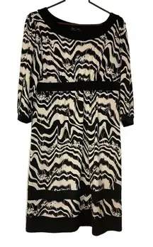 MAX‎ and CLEO, women’s Dress,Sz M, Black and ivory