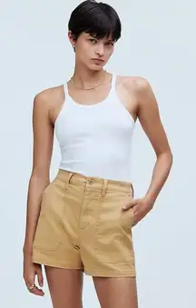 Madewell The Perfect Vintage Fatigue High-Rise Short in‎ Dried Straw Tan Size 23