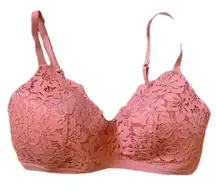 NWT AERIE peach/coral  lace bralette​​​ SIZE 38D