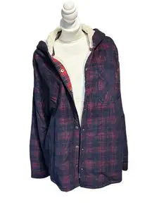 Soho Threads women's XL Flannel Jacket lined with sherpa