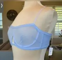 We Are HAH Free People Wired Bra 30-38B Periwinkle Sheer