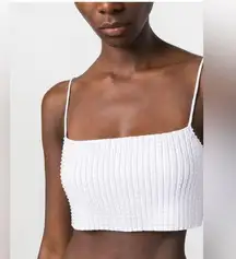 Alexander Wang crystal-embellished ribbed tank top, X-Large, $499