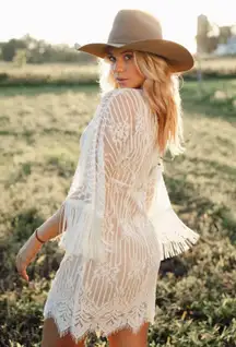 Boot Barn Fringe Lace Dress