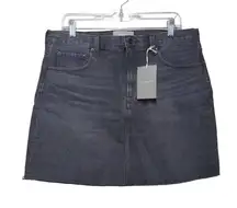 Everlane The Denim Skirt in Washed Black - Size 32 - NWT