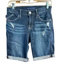Rock & Republic Kristy  Roll Up Denim Shorts Sz 2