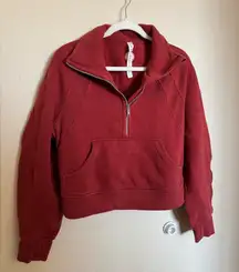 Lululemon Scuba Oversized Funnel-Neck Half Sweater‎ Zip Size XS/S*Terra Orange