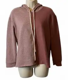 ‎Two Tone Asymmetrical Hoodie