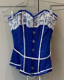 Violet Vixen Old Fashioned Lace Royal Corset Satin Waist Training Steampunk XS