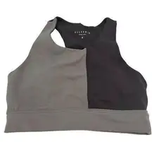 Allfenix Grey & Black Colorblock Halter Sports Bra Size Medium