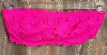 Aerie Real Power Beach Days Lace Unlined Bandeau Bra Neon Hot Pink 36B