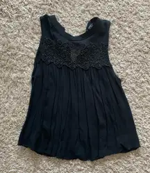 Black Lacy Tank Top