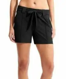 Athleta Destination Shorts Black Paperbag Casual Belt Loops Size 2