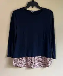 J. Crew Mercantile XS navy long sleeve top