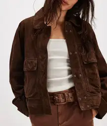 NWT Free People Free People x Yellowstone Suzy Suede Jacket in Brown