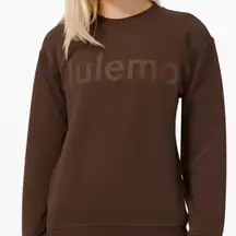 Lululemon All Yours Crewneck Sweatshirt Brown size 8