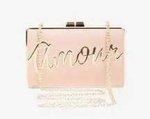 Satin Blush Amour Clutch