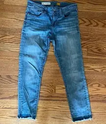 Anthropologie Pilcro Stet frayed cuff jeans light wash size 29