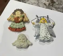 Lot Of 3 Vintage - Modern Brooches Pins Angels