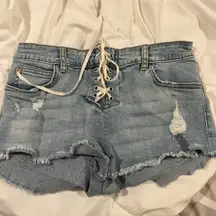 Tied Up Jean Shorts