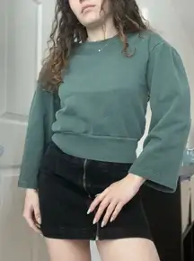 Madewell x Karyn Walker‎ Oversized Crop Crewneck Sweater  Puff Loose Sleeves XS