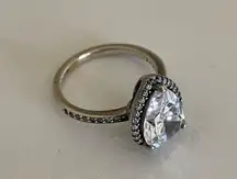 Pandora 925 Sterling Silver Radiant Teardrop Ring Size 5