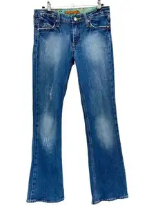 Vigoss Women's New‎ York Slim Boot Cut Jeans Size 7 Low Rise Blue 32" Inseam