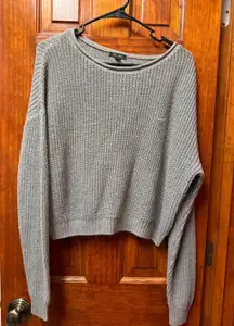 Gray Cropped Sweatshirt