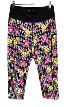 Betsey Johnson | Rose Pattern Crop Athletic Pants Floral Small Workout‎ Leggings