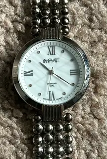 August Steiner vintage diamond dial swiss quartz watch OS‎ measurements shown